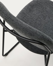 Load image into Gallery viewer, Meli stackable chair in grey chenille with grey metal legs FSC Mix Credit - image 11