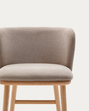 Load image into Gallery viewer, Ciselia stool brown chenille solid ash wood natural tone finish FSC Mix Credit 65 cm - image 12