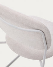 Load image into Gallery viewer, Meli stackable chair in beige chenille with beige metal legs FSC Mix Credit - image 7