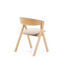 Load image into Gallery viewer, Godia chair in ash veneer with a natural finish and beige chenille - image 5