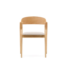 Load image into Gallery viewer, Godia chair in ash veneer with a natural finish and beige chenille - image 7