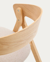 Load image into Gallery viewer, Godia chair in ash veneer with a natural finish and beige chenille - image 14