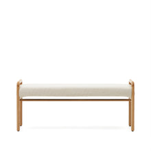 Load image into Gallery viewer, Macaret bench with removable cover solid oak wood with natural finish 120 cm FSC Mix Credit