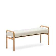 Load image into Gallery viewer, Macaret bench with removable cover solid oak wood with natural finish 120 cm FSC Mix Credit - image 3