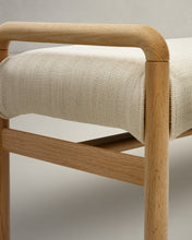 Load image into Gallery viewer, Macaret bench with removable cover solid oak wood with natural finish 120 cm FSC Mix Credit - image 8