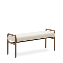 Load image into Gallery viewer, Macaret bench with removable cover solid oak wood with walnut finish 120 cm FSC Mix Credit - image 3