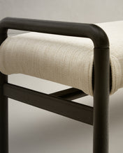 Load image into Gallery viewer, Macaret bench with removable cover solid oak wood with black finish 120 cm FSC Mix Credit - image 8