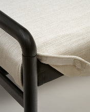 Load image into Gallery viewer, Macaret bench with removable cover solid oak wood with black finish 120 cm FSC Mix Credit - image 9
