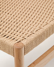 Load image into Gallery viewer, Zaide bench made of solid oak wood in a natural finish and rope cord seat, 120 cm, FSC 100% - image 5