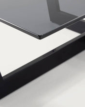 Load image into Gallery viewer, Black glass Plam coffee table 120 x 70 cm - image 5