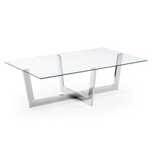 Load image into Gallery viewer, Transparent grass Plam coffee table 120 x 70 cm