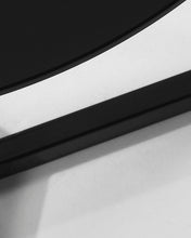 Load image into Gallery viewer, Black Raeam side table made with tempered glass and steel in black finish Ø 50 cm - image 4