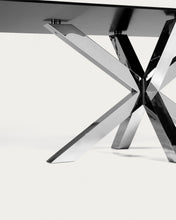 Load image into Gallery viewer, Argo table with black glass and steel legs 200 x 100 cm - image 5