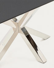 Load image into Gallery viewer, Argo table with black glass and steel legs 200 x 100 cm - image 6