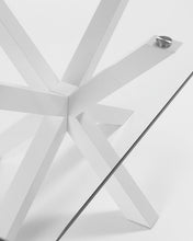 Load image into Gallery viewer, Argo glass table and steel legs with white finish, 200 x 100 cm - image 7