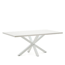 Load image into Gallery viewer, Argo table in melamine with white finish and steel legs with white finish 200 x 100 cm - image 4