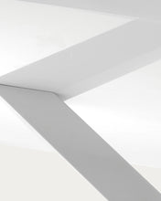 Load image into Gallery viewer, Argo table in melamine with white finish and steel legs with white finish 200 x 100 cm - image 8