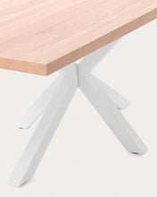 Load image into Gallery viewer, Argo table in melamine with natural finish and steel legs with white finish 200 x 100 cm - image 7
