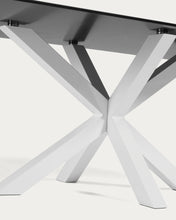 Load image into Gallery viewer, Argo table 180x100 cm, epoxy white and black glass - image 5