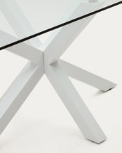 Load image into Gallery viewer, Argo glass table and steel legs with white finish, 180 x 100 cm - image 6