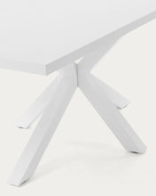 Load image into Gallery viewer, Argo table in melamine with white finish and steel legs with white finish 180 x 100 cm - image 5