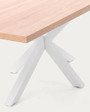 Load image into Gallery viewer, Argo table in melamine with natural finish and steel legs with white finish 180 x 100 cm - image 7