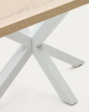 Load image into Gallery viewer, Argo table in melamine with natural finish and steel legs with white finish 180 x 100 cm - image 8