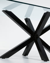 Load image into Gallery viewer, Argo glass table with steel legs with black finish 200 x 100 cm - image 7