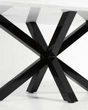 Load image into Gallery viewer, Argo table in melamine with white finish and steel legs with black finish 200 x 100 cm - image 5