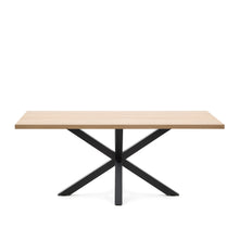 Load image into Gallery viewer, Argo table in melamine with natural finish and steel legs with black finish 200 x 100 cm - image 2