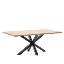 Load image into Gallery viewer, Argo table in melamine with natural finish and steel legs with black finish 200 x 100 cm - image 4