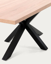 Load image into Gallery viewer, Argo table in melamine with natural finish and steel legs with black finish 200 x 100 cm - image 7