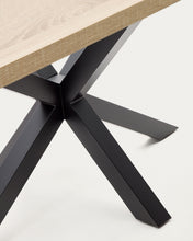 Load image into Gallery viewer, Argo table in melamine with natural finish and steel legs with black finish 200 x 100 cm - image 8