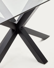 Load image into Gallery viewer, Argo glass table with steel legs with black finish 180 x 100 cm - image 8