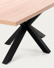 Load image into Gallery viewer, Argo table in melamine with natural finish and steel legs with black finish 180 x 100 cm - image 7