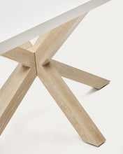 Load image into Gallery viewer, Argo table in melamine with white finish and wood-effect steel legs 200 x 100 cm - image 8
