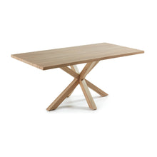 Load image into Gallery viewer, Argo table in melamine with natural finish and wood-effect steel legs 200 x 100 cm