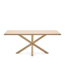 Load image into Gallery viewer, Argo table in melamine with natural finish and wood-effect steel legs 200 x 100 cm - image 2
