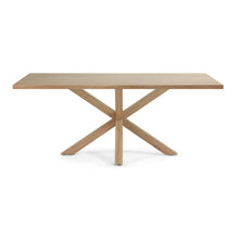 Load image into Gallery viewer, Argo table in melamine with natural finish and wood-effect steel legs 200 x 100 cm - image 3