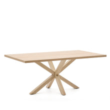 Load image into Gallery viewer, Argo table in melamine with natural finish and wood-effect steel legs 200 x 100 cm - image 4