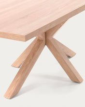 Load image into Gallery viewer, Argo table in melamine with natural finish and wood-effect steel legs 200 x 100 cm - image 7
