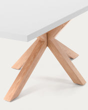 Load image into Gallery viewer, Argo table in melamine with white finish and wood-effect steel legs 180 x 100 cm - image 7