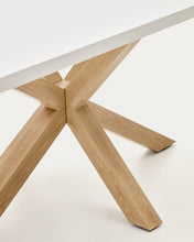 Load image into Gallery viewer, Argo table in melamine with white finish and wood-effect steel legs 180 x 100 cm - image 8