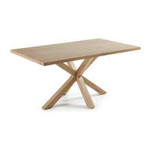 Load image into Gallery viewer, Argo table in melamine with natural finish and wood-effect steel legs 180 x 100 cm