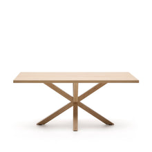 Load image into Gallery viewer, Argo table in melamine with natural finish and wood-effect steel legs 180 x 100 cm - image 2