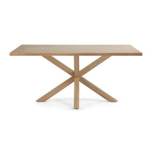 Load image into Gallery viewer, Argo table in melamine with natural finish and wood-effect steel legs 180 x 100 cm - image 3