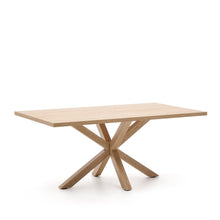 Load image into Gallery viewer, Argo table in melamine with natural finish and wood-effect steel legs 180 x 100 cm - image 4