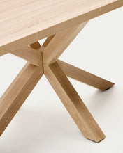 Load image into Gallery viewer, Argo table in melamine with natural finish and wood-effect steel legs 180 x 100 cm - image 8