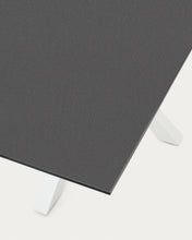 Load image into Gallery viewer, Argo table in frosted black glass and steel legs with black finish 160 x 90 cm - image 5