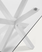 Load image into Gallery viewer, Argo glass table with steel legs with white finish 160 x 90 cm - image 5